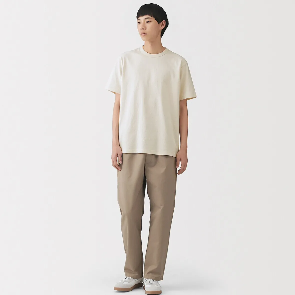 Muji Camiseta de jersey grueso para hombre