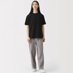 Muji Camiseta de jersey grueso para hombre