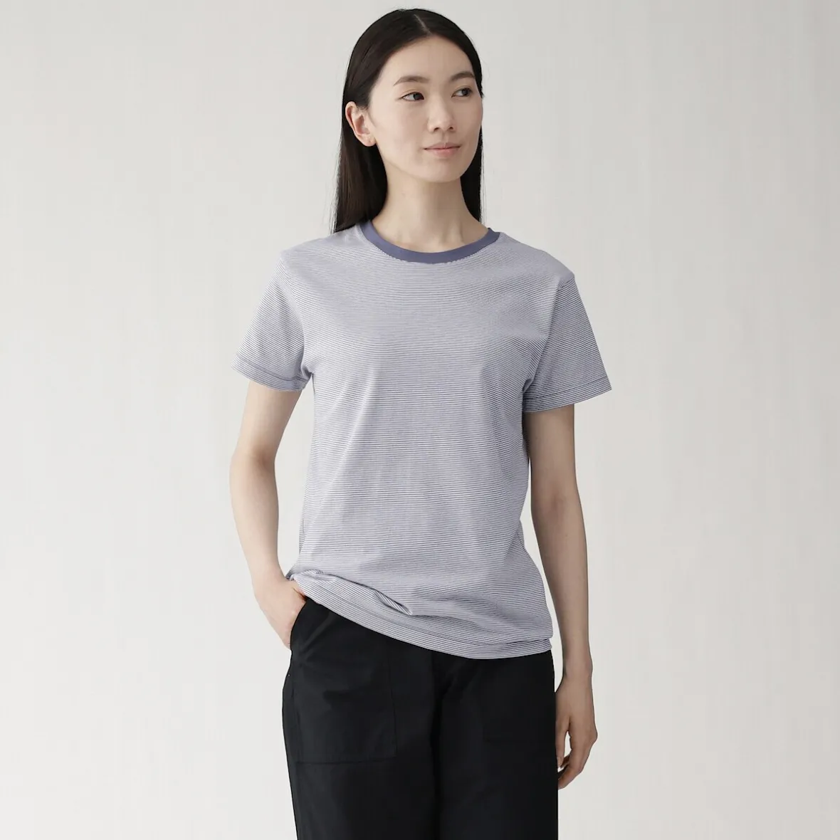 Discount Muji Camiseta de jersey para mujer
