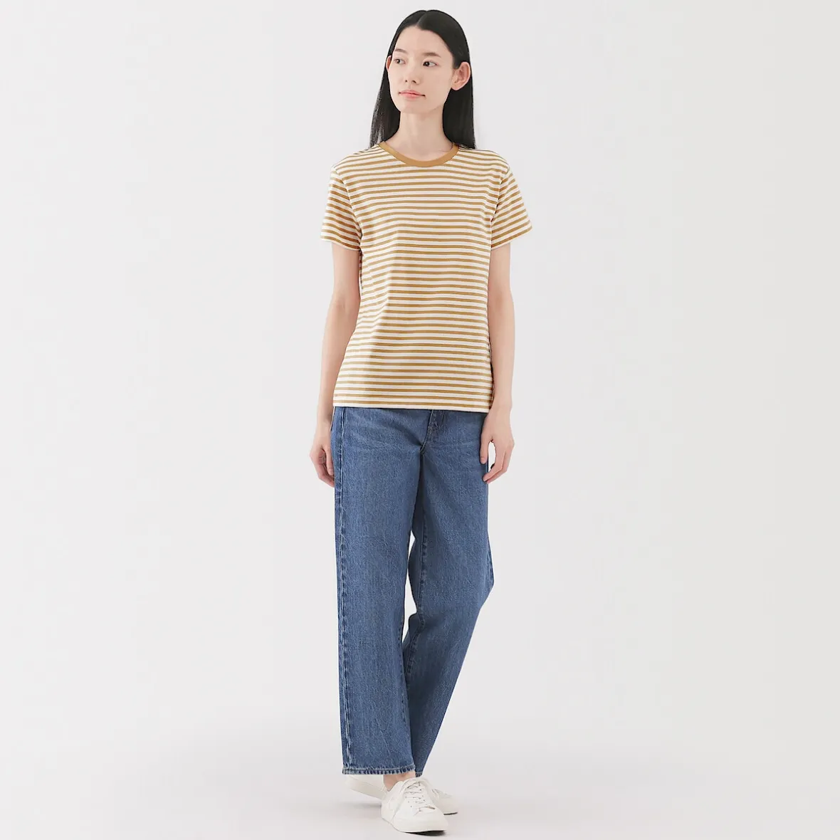 Discount Muji Camiseta de jersey para mujer
