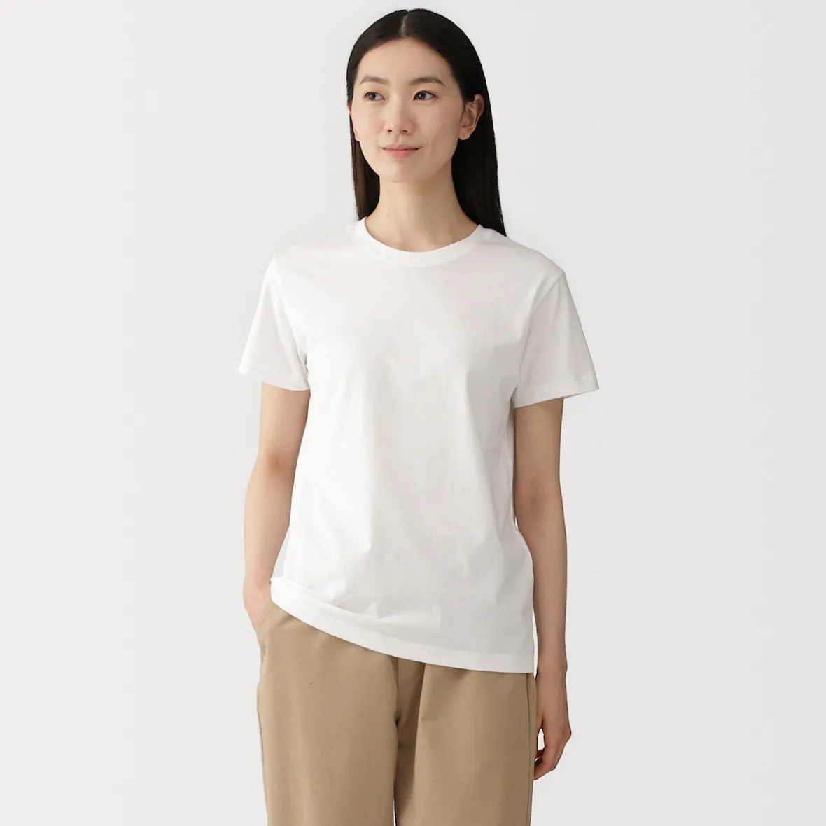 Discount Muji Camiseta de jersey para mujer