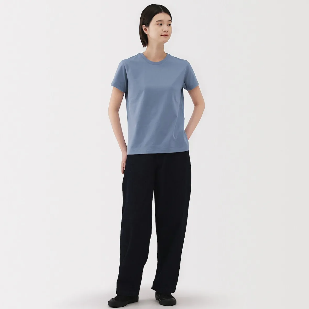 Discount Muji Camiseta de jersey para mujer