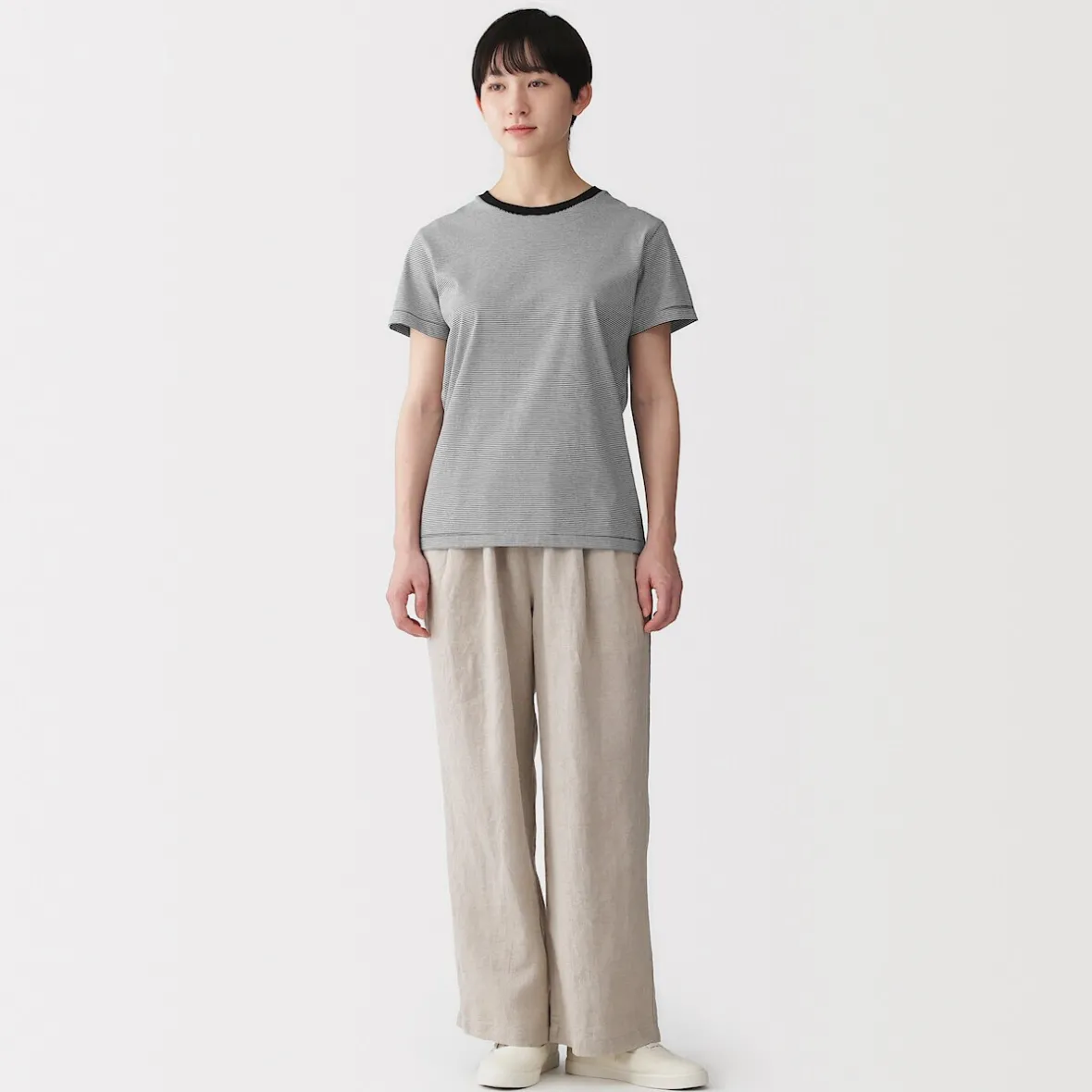 Discount Muji Camiseta de jersey para mujer