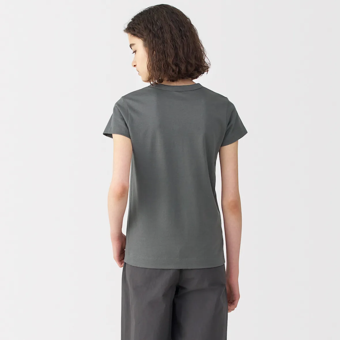 Muji Camiseta de lino y algodón para mujer