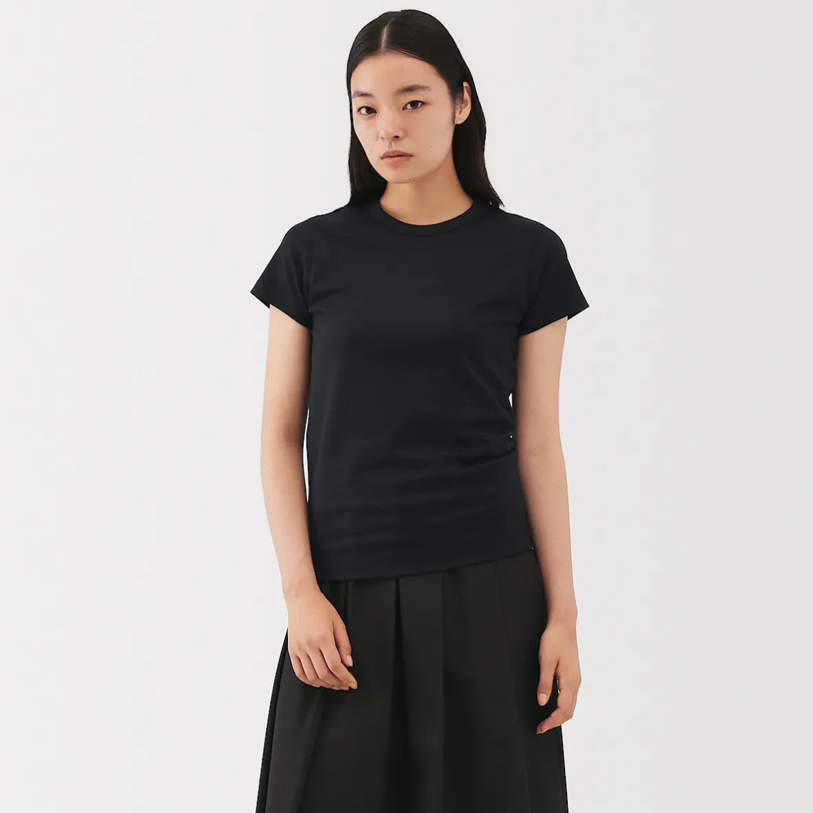 Muji Camiseta de lino y algodón para mujer