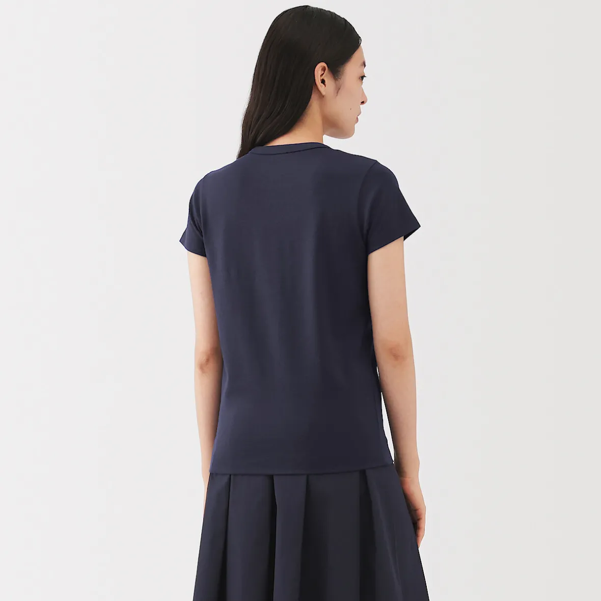Muji Camiseta de lino y algodón para mujer