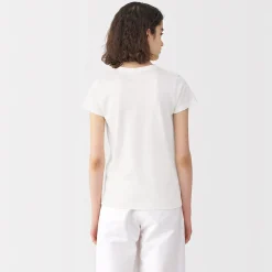 Muji Camiseta de lino y algodón para mujer