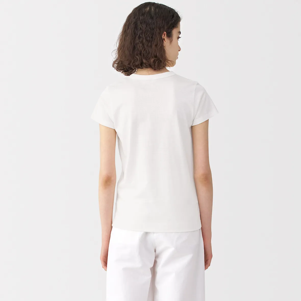Muji Camiseta de lino y algodón para mujer