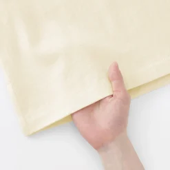 Muji Camiseta de manga de casquillo y algodón grueso para mujer