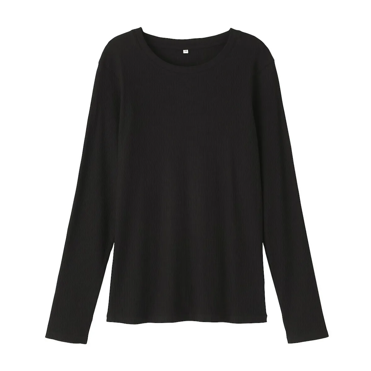 Muji Camiseta de manga larga y canalé en mezcla de lyocell para mujer