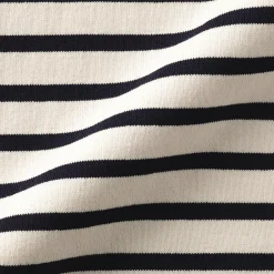 Best Muji Camiseta de manga larga y cuello ancho de algodón grueso para mujer