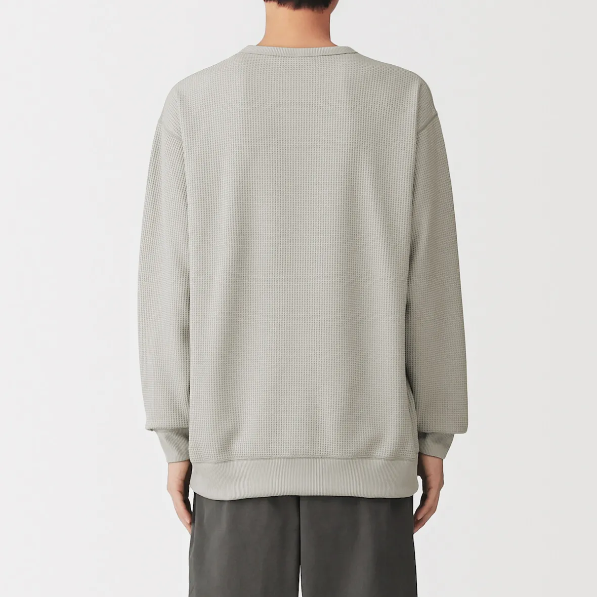 Discount Muji Camiseta de manga larga y tejido waffle Quick Dry para hombre