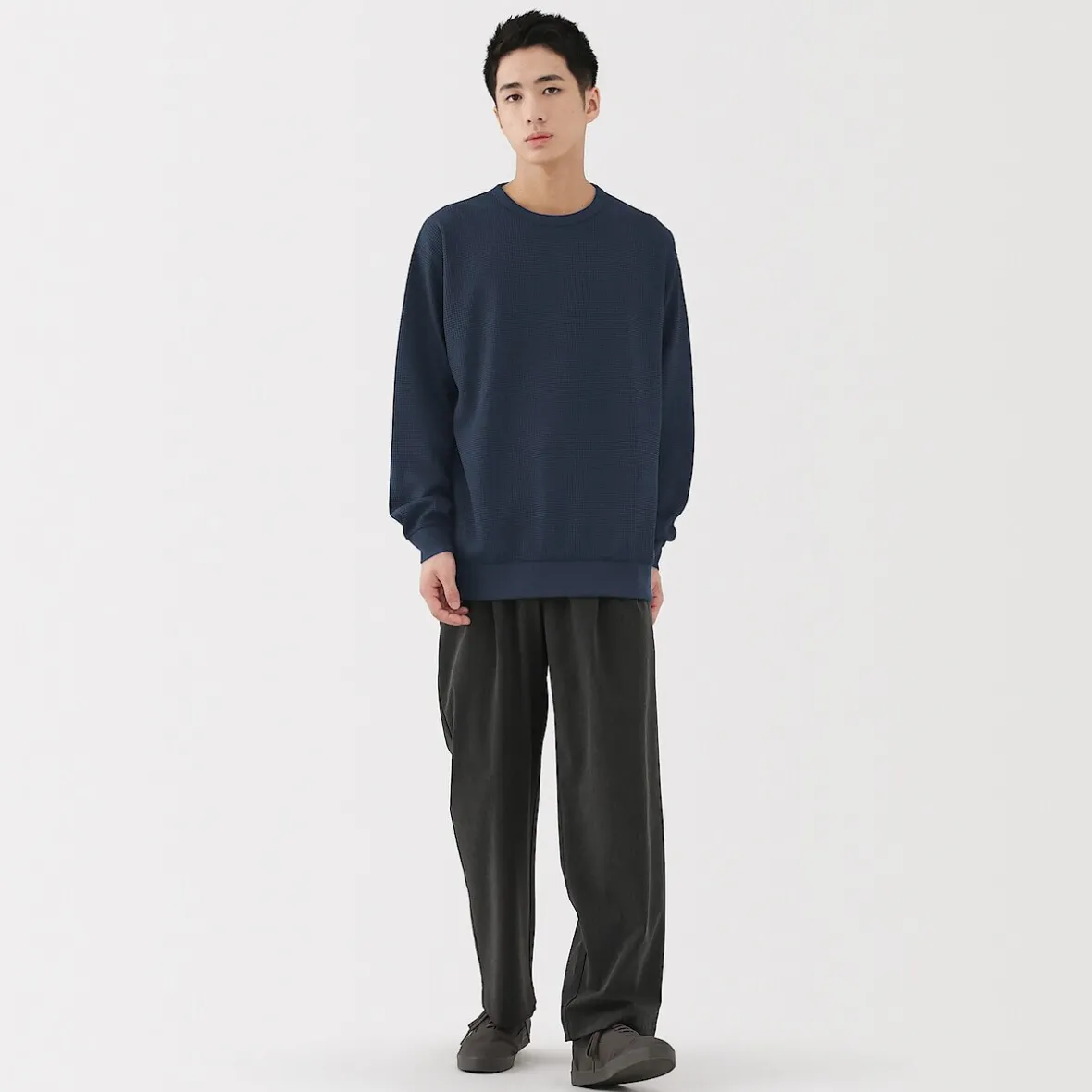 Discount Muji Camiseta de manga larga y tejido waffle Quick Dry para hombre
