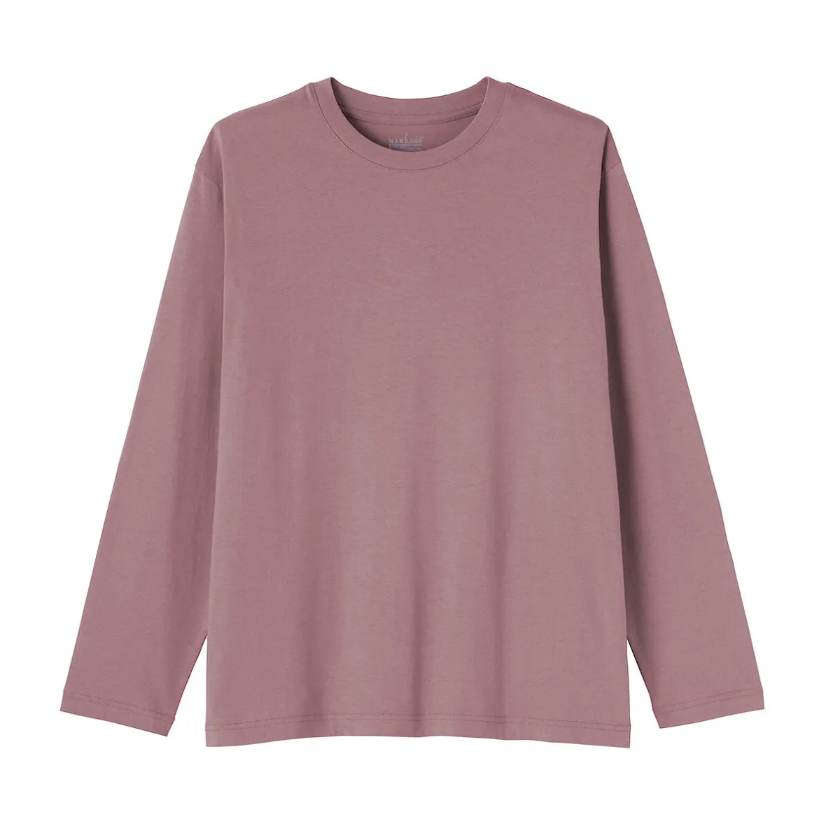 Clearance Muji Camiseta de manga larga y acabado lavado para hombre
