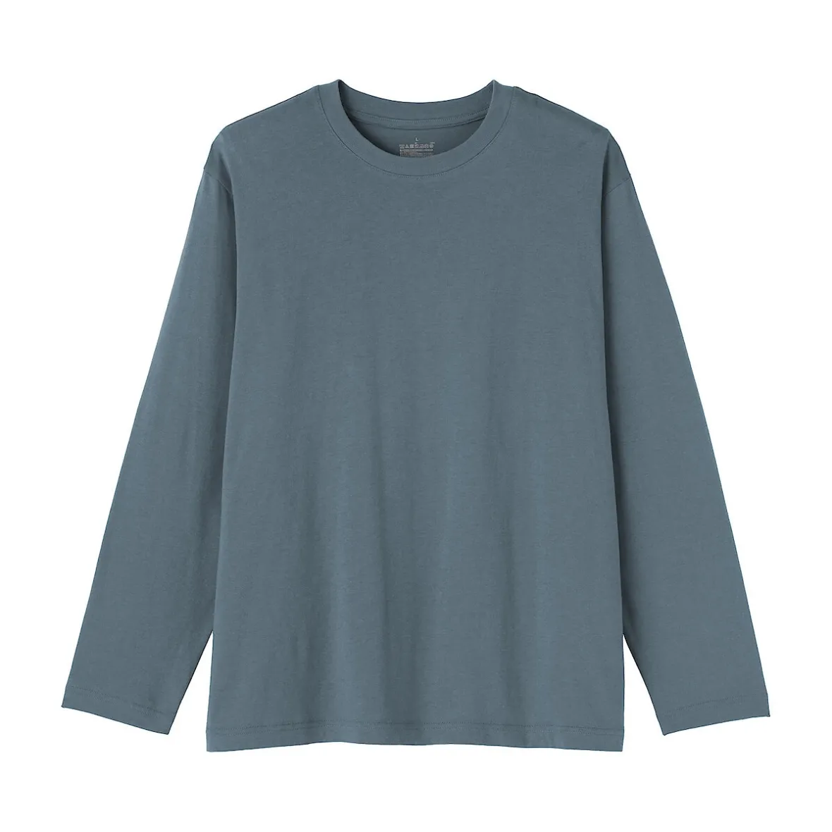 Clearance Muji Camiseta de manga larga y acabado lavado para hombre