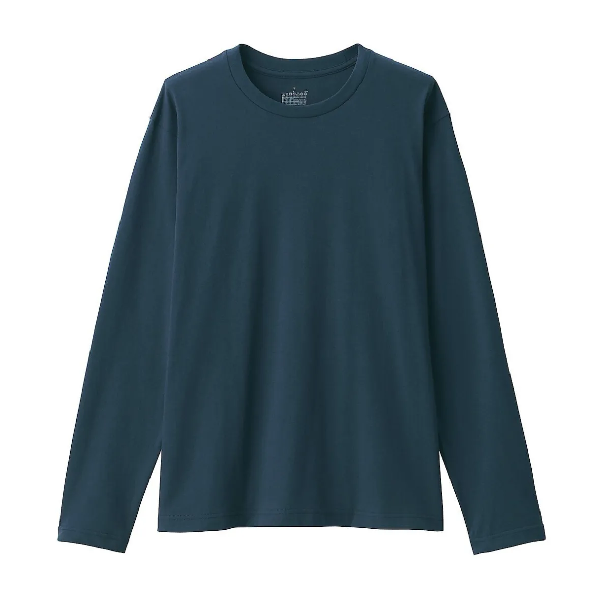Clearance Muji Camiseta de manga larga y acabado lavado para hombre