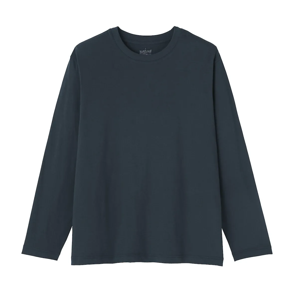 Clearance Muji Camiseta de manga larga y acabado lavado para hombre