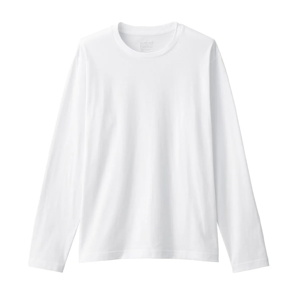 Clearance Muji Camiseta de manga larga y acabado lavado para hombre