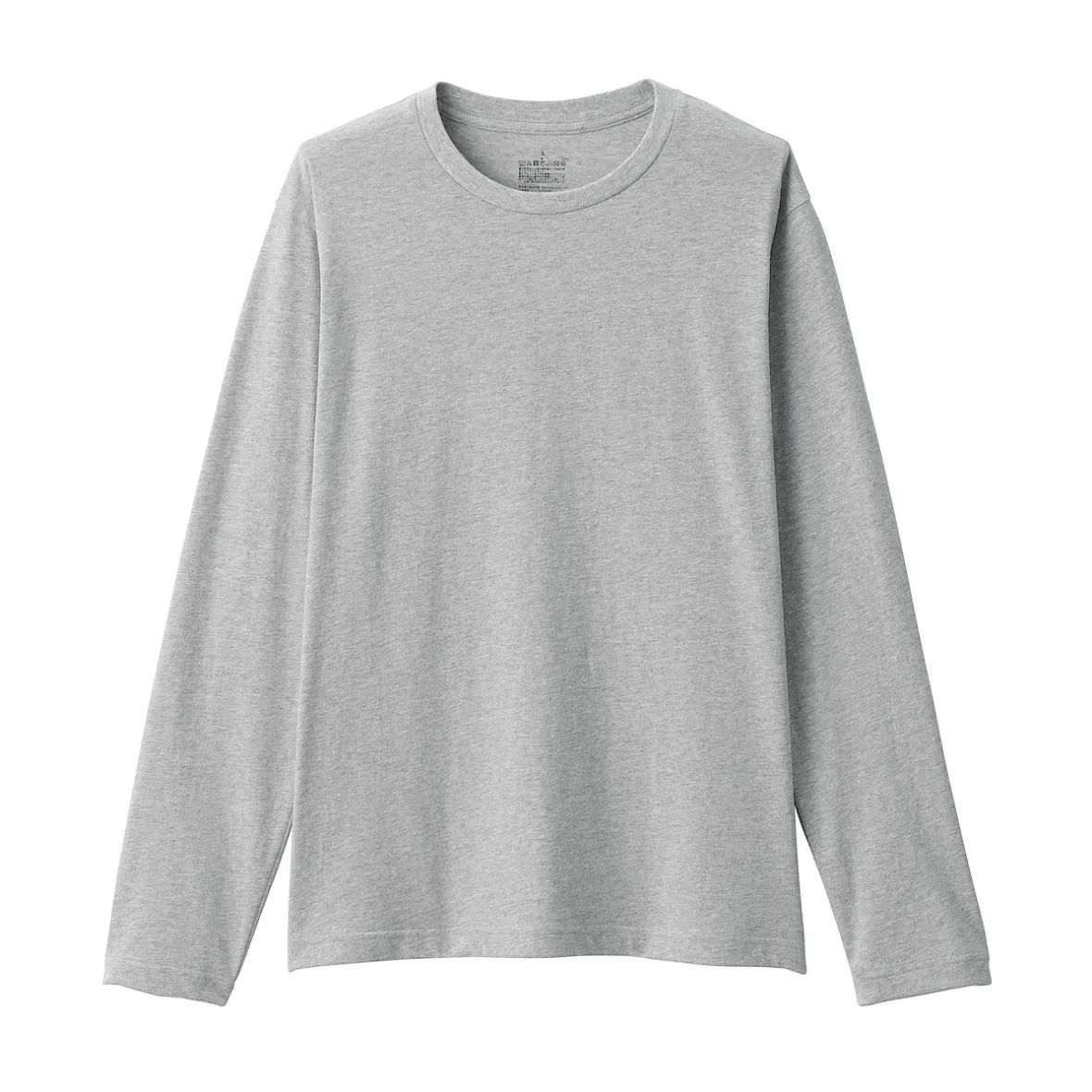 Clearance Muji Camiseta de manga larga y acabado lavado para hombre