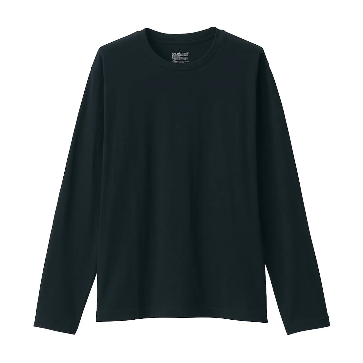 Clearance Muji Camiseta de manga larga y acabado lavado para hombre