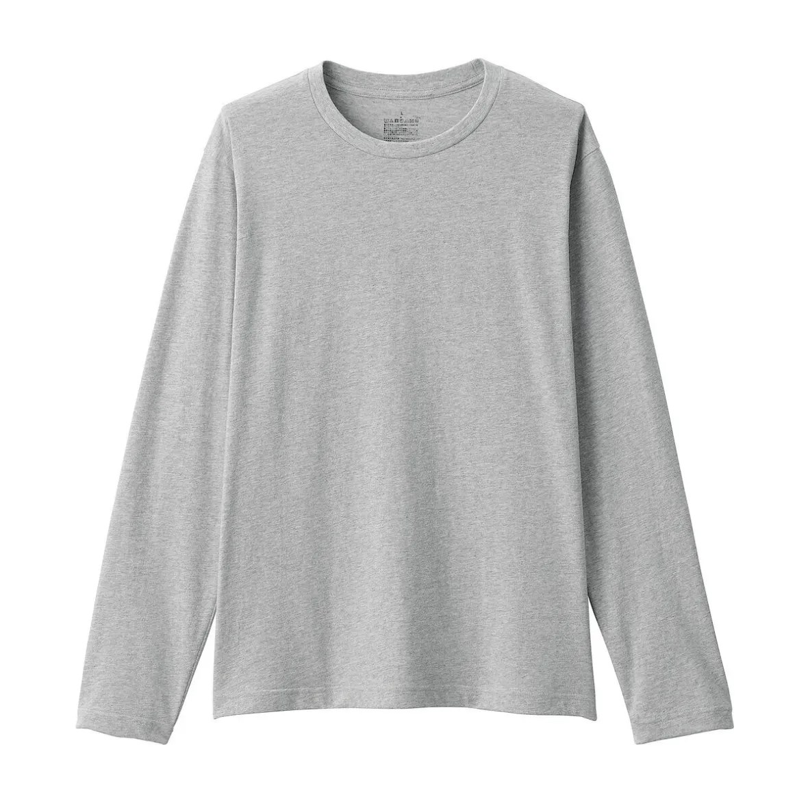 Clearance Muji Camiseta de manga larga y acabado lavado para hombre