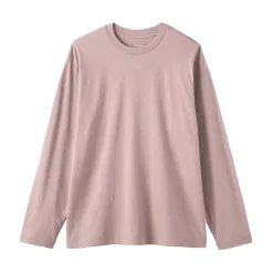 Outlet Muji Camiseta de manga larga y acabado lavado para hombre
