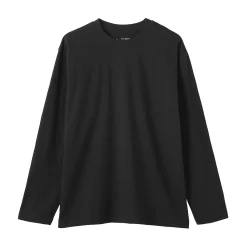 Outlet Muji Camiseta de manga larga y acabado lavado para hombre