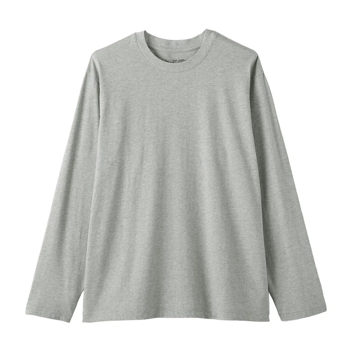 Outlet Muji Camiseta de manga larga y acabado lavado para hombre