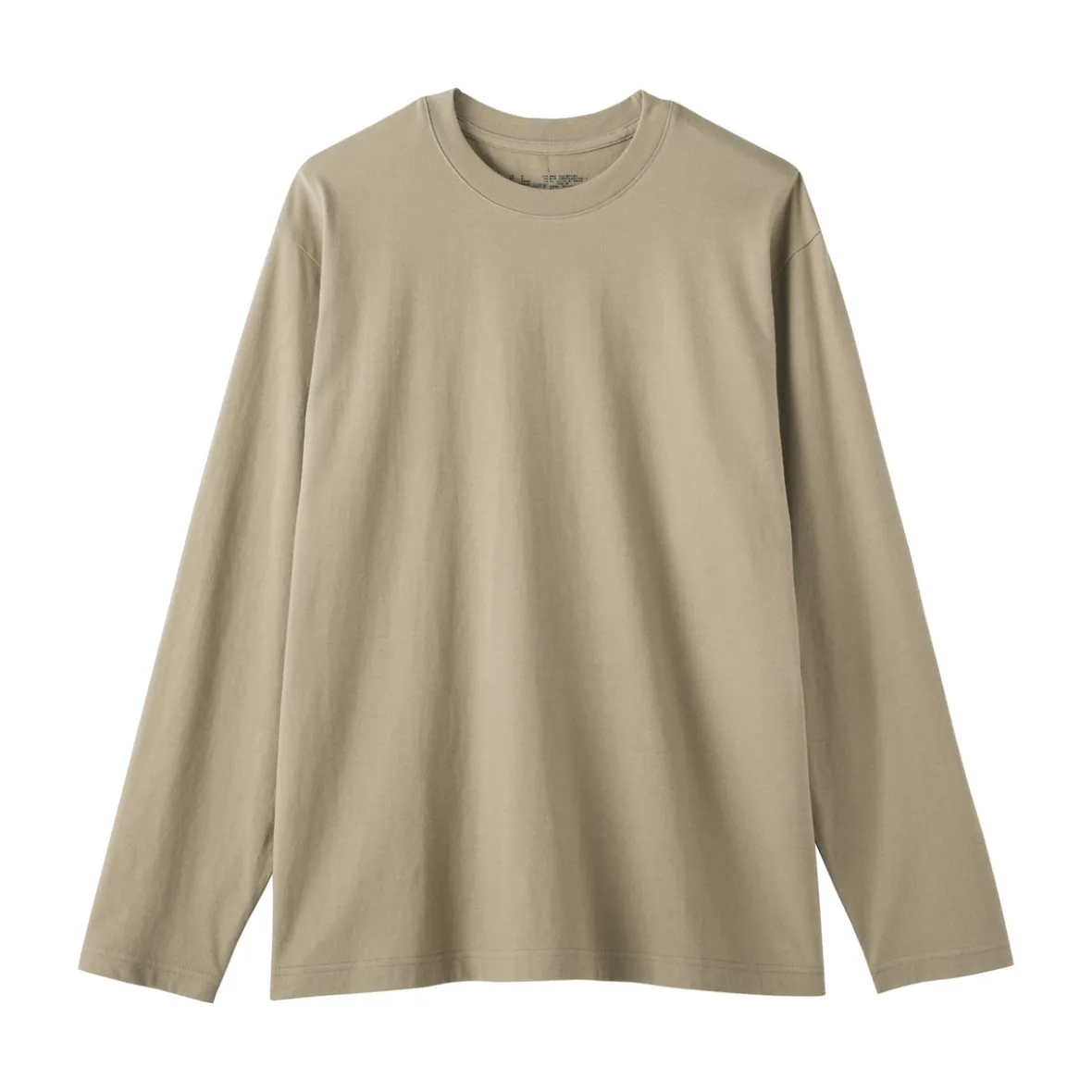 Outlet Muji Camiseta de manga larga y acabado lavado para hombre