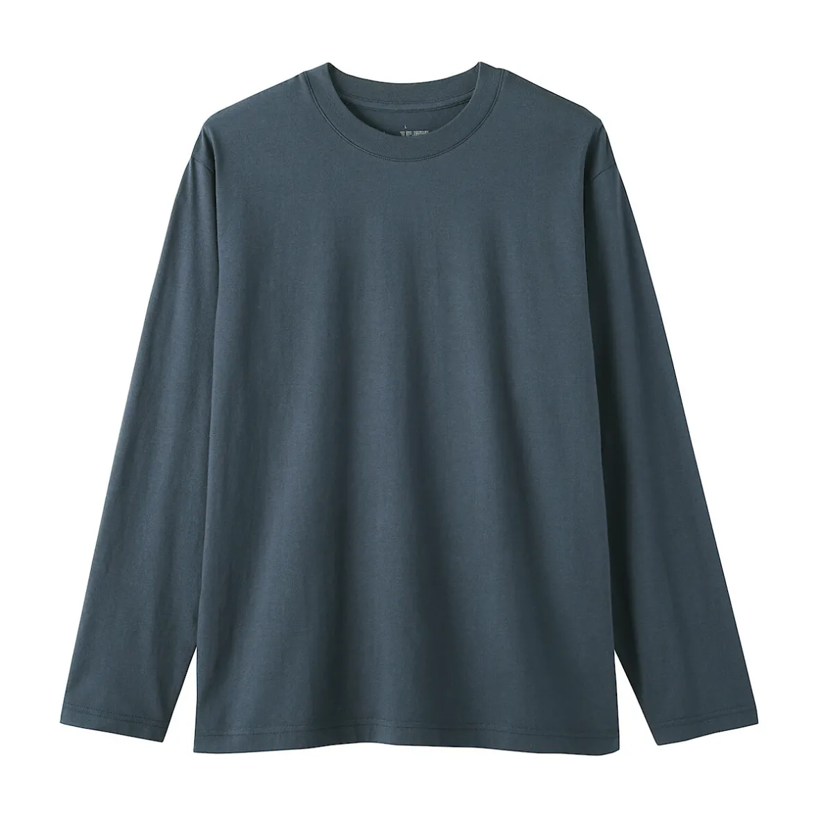 Outlet Muji Camiseta de manga larga y acabado lavado para hombre
