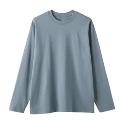 Outlet Muji Camiseta de manga larga y acabado lavado para hombre