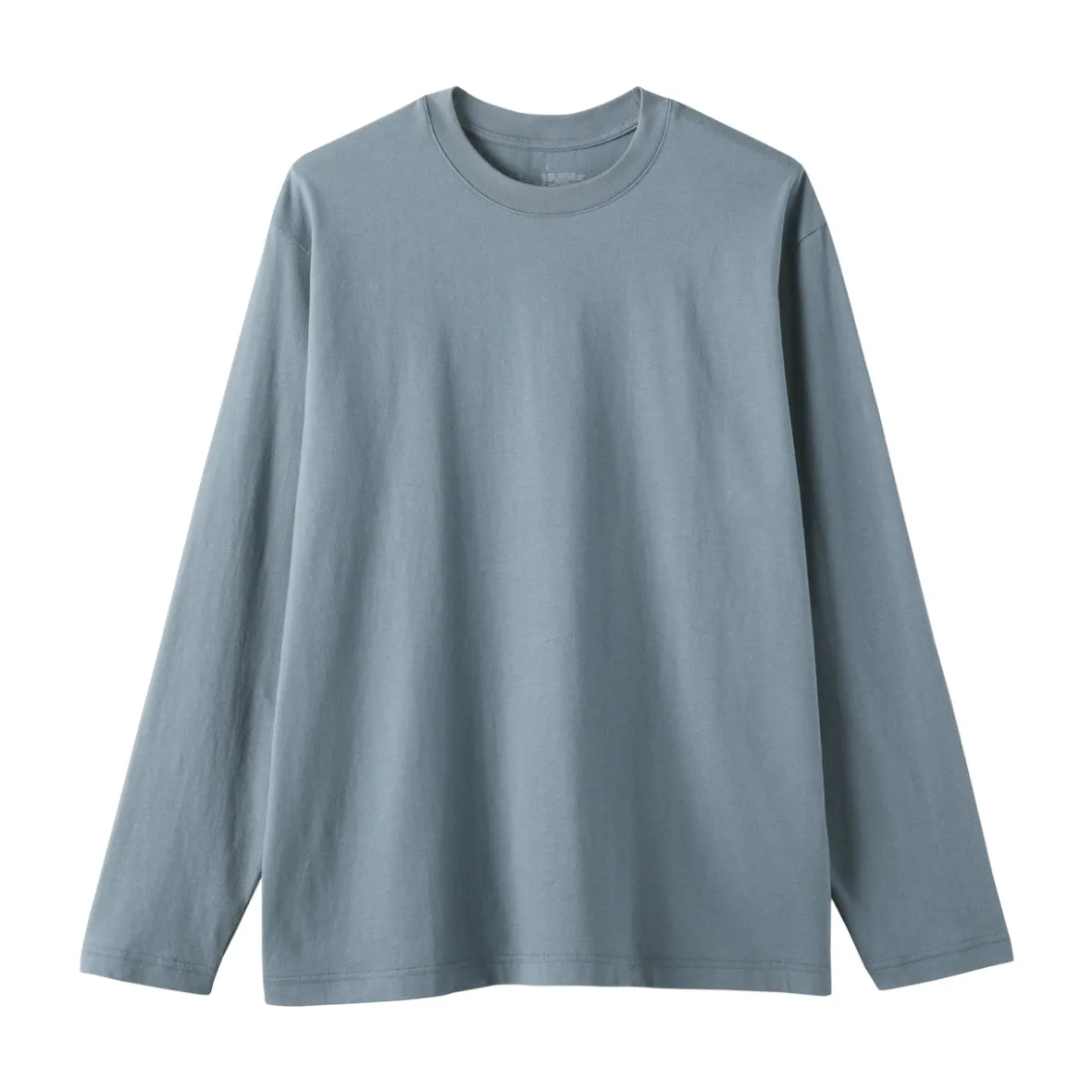 Outlet Muji Camiseta de manga larga y acabado lavado para hombre