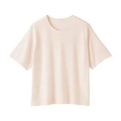 Sale Muji Camiseta de punto de algodón orgánico de alta torsión para mujer