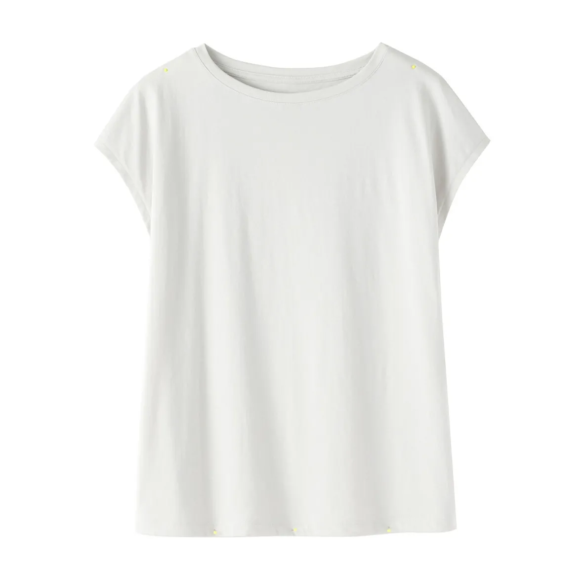 Discount Muji Camiseta de punto de manga cap para mujer