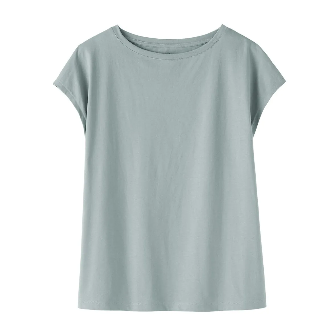 Discount Muji Camiseta de punto de manga cap para mujer