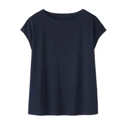 Discount Muji Camiseta de punto de manga cap para mujer