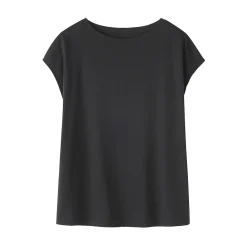 Discount Muji Camiseta de punto de manga cap para mujer