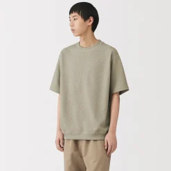 Discount Muji Camiseta de tejido waffle y Quick Dry para hombre