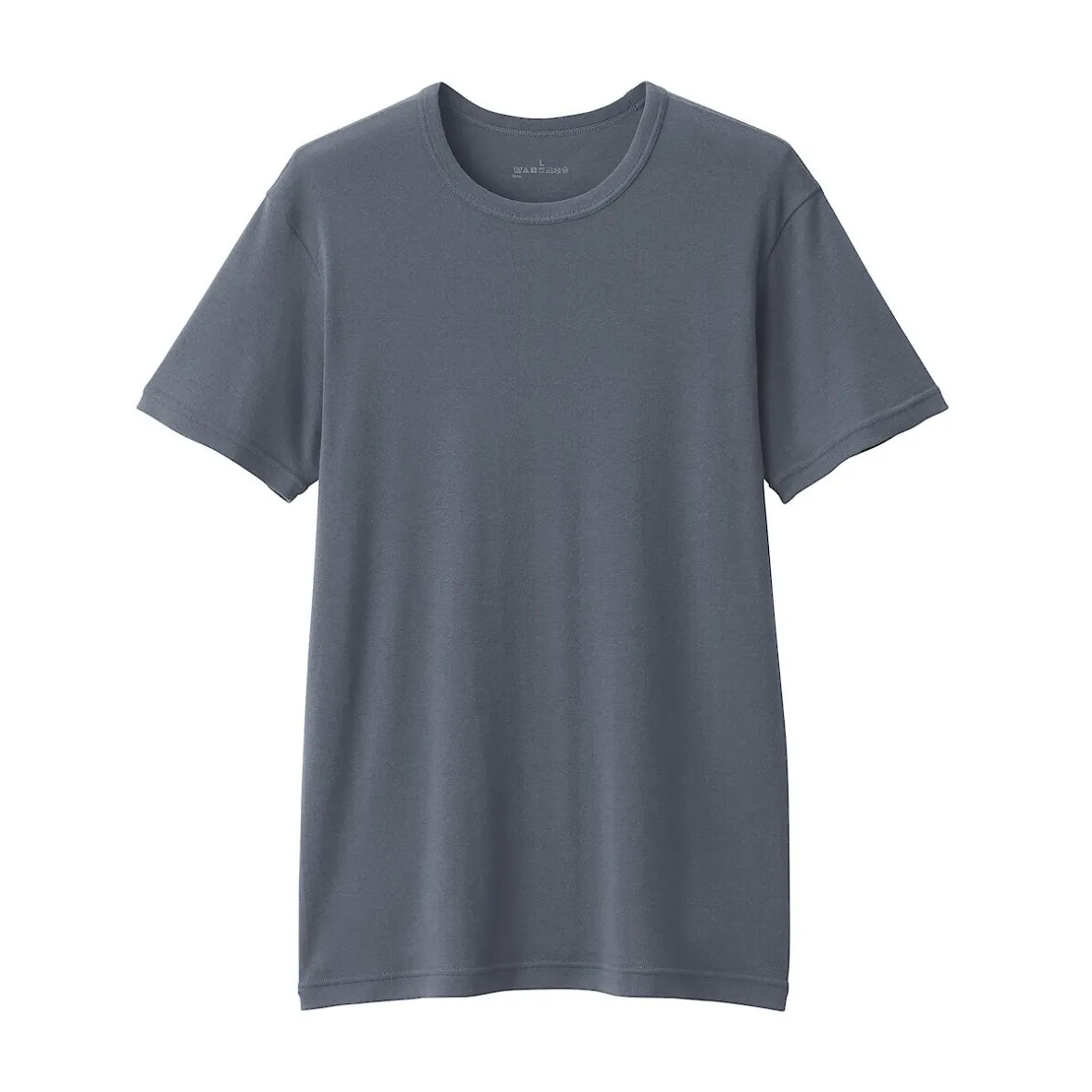 Outlet Muji Camiseta manga corta con cuello en crew de algodón cálido para hombre