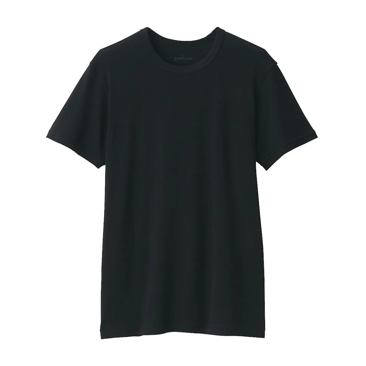 Outlet Muji Camiseta manga corta con cuello en crew de algodón cálido para hombre