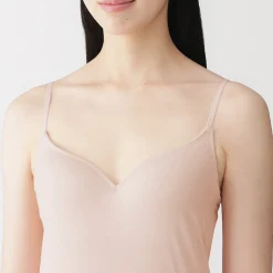 Hot Muji Camisola con sujetador de mezcla de lyocell