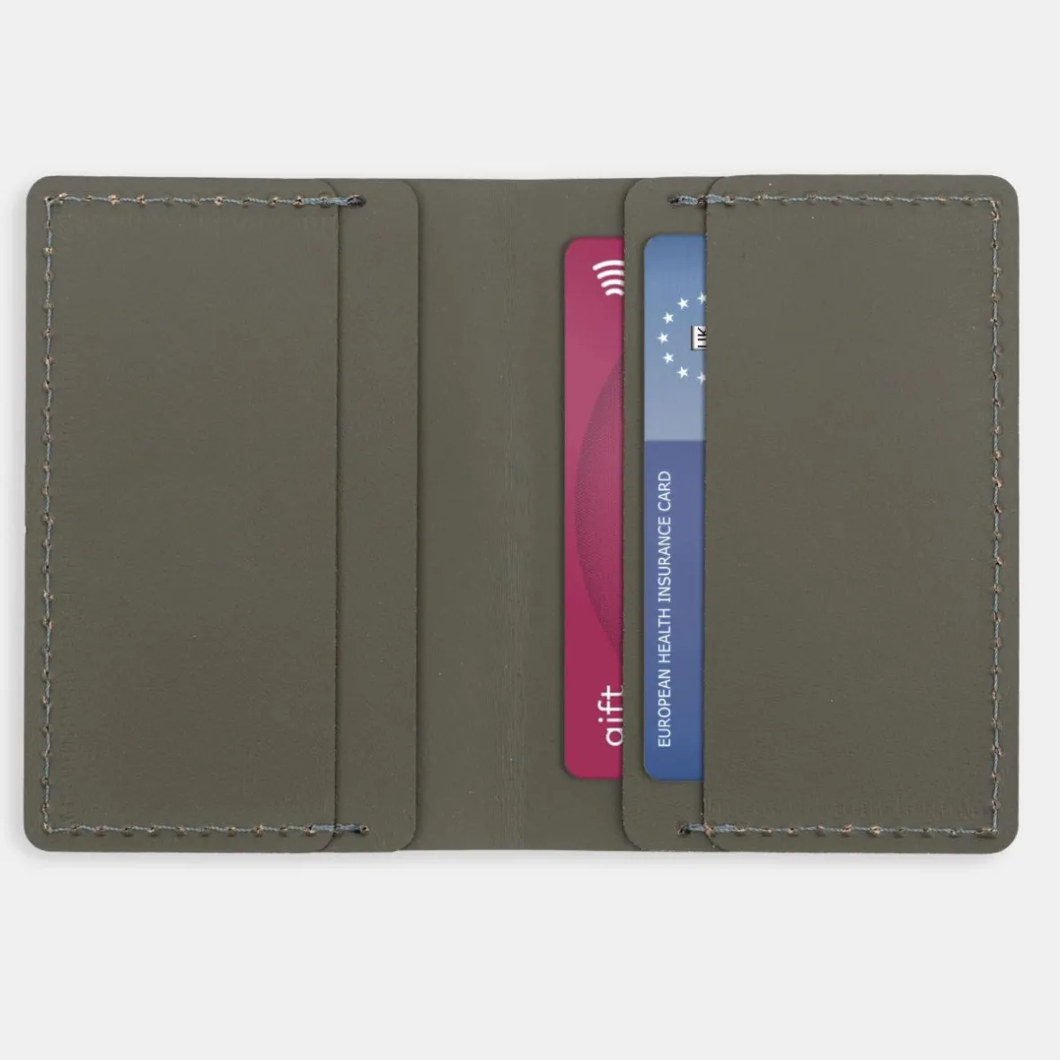 Muji Cartera de viaje de cuero reciclado - Caqui