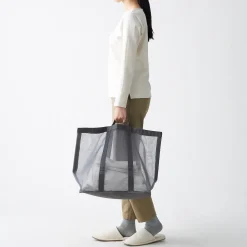 Sale Muji Cesta de la ropa de malla de nailon