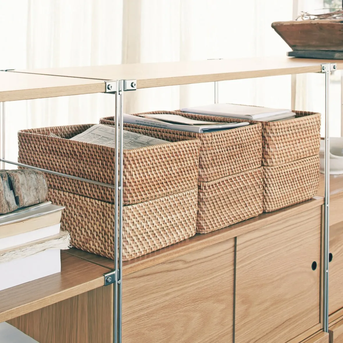 Clearance Muji Cesta de ratán S W26xD36xH12cm