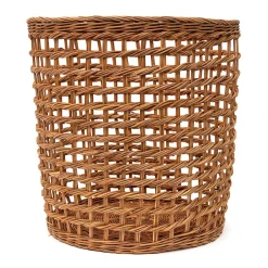 Discount Muji Cesta redonda de ratán de trama abierta L