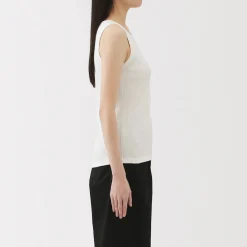 Outlet Muji Chaleco de canalé para mujer