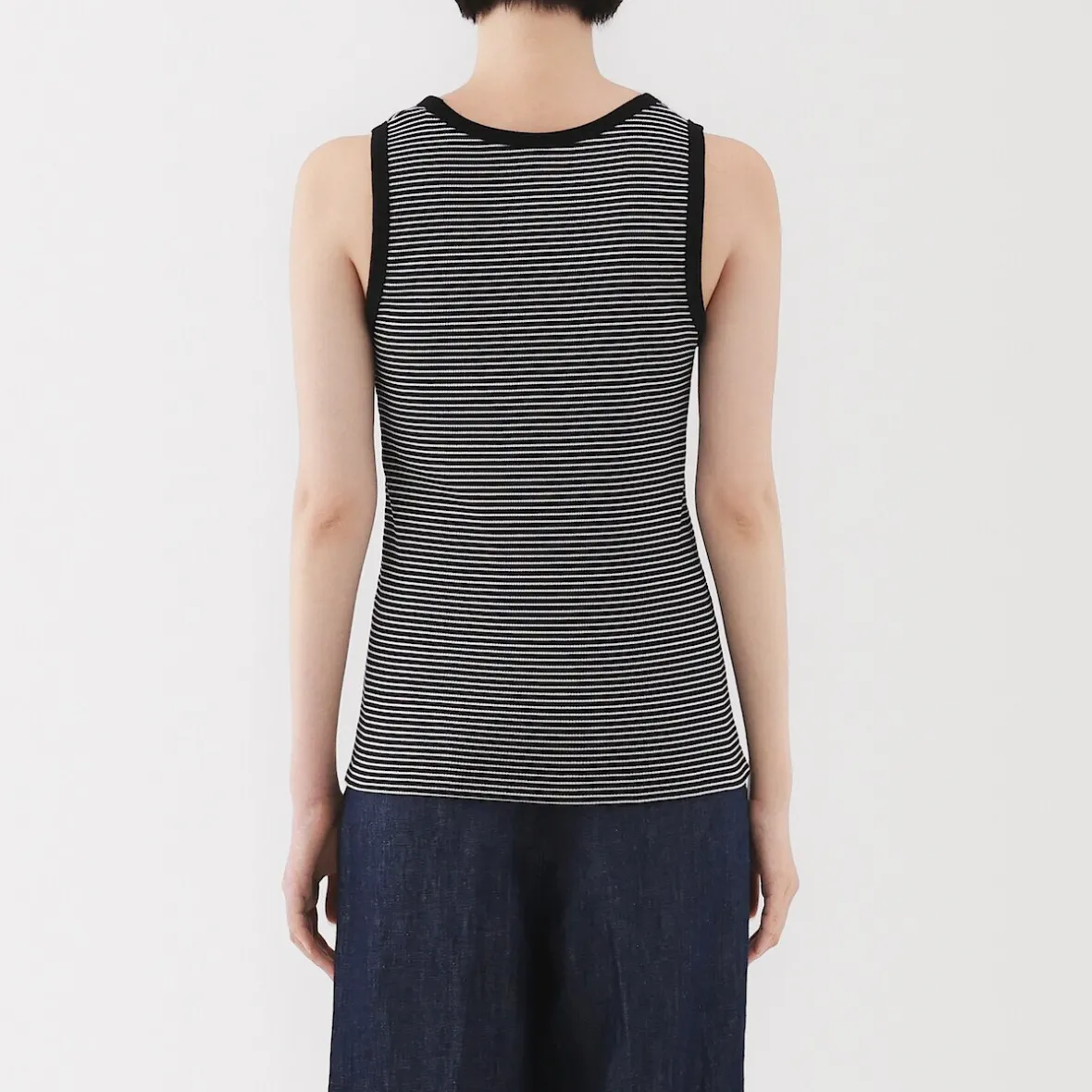 Outlet Muji Chaleco de canalé para mujer