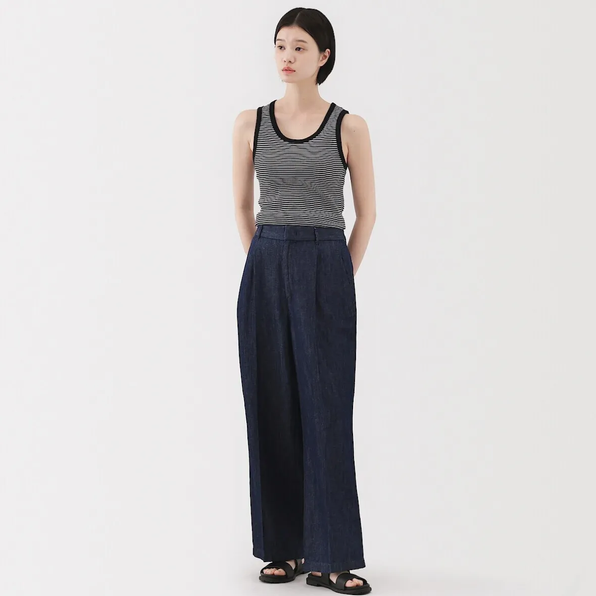 Outlet Muji Chaleco de canalé para mujer