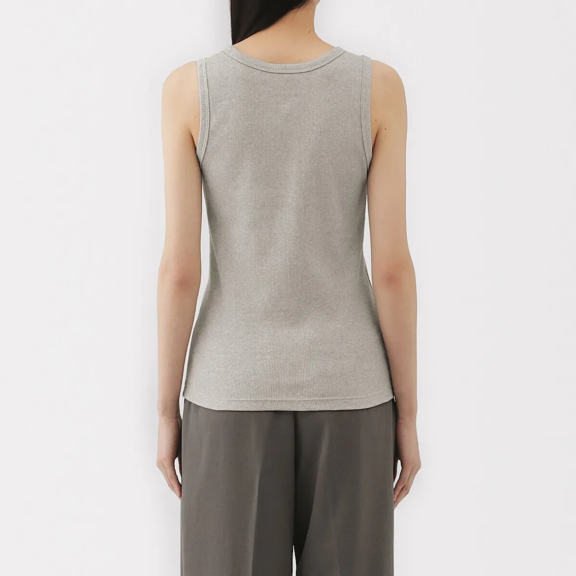 Outlet Muji Chaleco de canalé para mujer