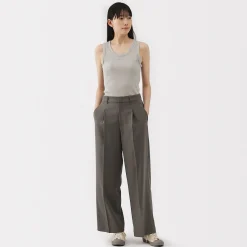 Outlet Muji Chaleco de canalé para mujer